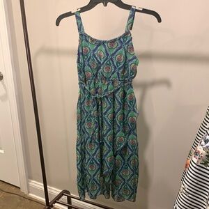 Chiffon Sundress in Brocade Pattern Wrap style skirt